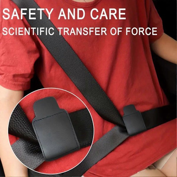 Autosikkerhedsselejustering til børn og voksne - Skulder- og nakkebeskytter Justerbar sikkerhedsseleklips for øget komfort Velcro 2pcs