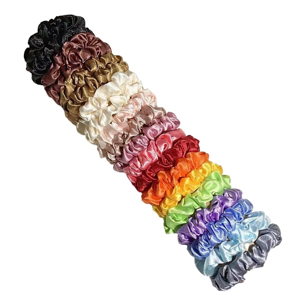 20-pack elastiska hårband - Silkescrunchies - Hårband - Elastiska rep