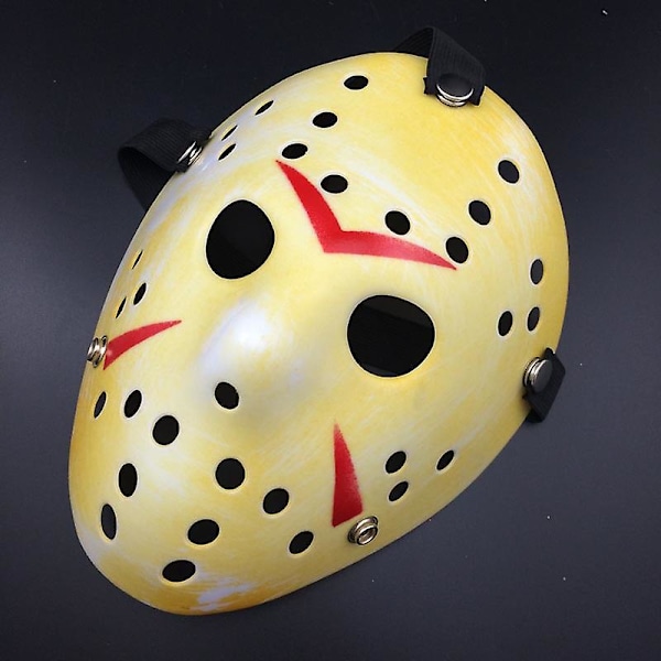 Filmhockeymaske Jason Voorhees Fredag den 13. Horror Gysermaske Halloweenfest Cosplaymasker til Voksne Mænd Halloween Gave 4