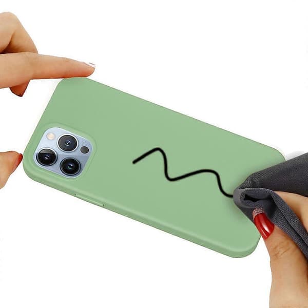 Enfärgat silikonskal för iPhone 15 Mint Green For iPhone 15 Pro Max