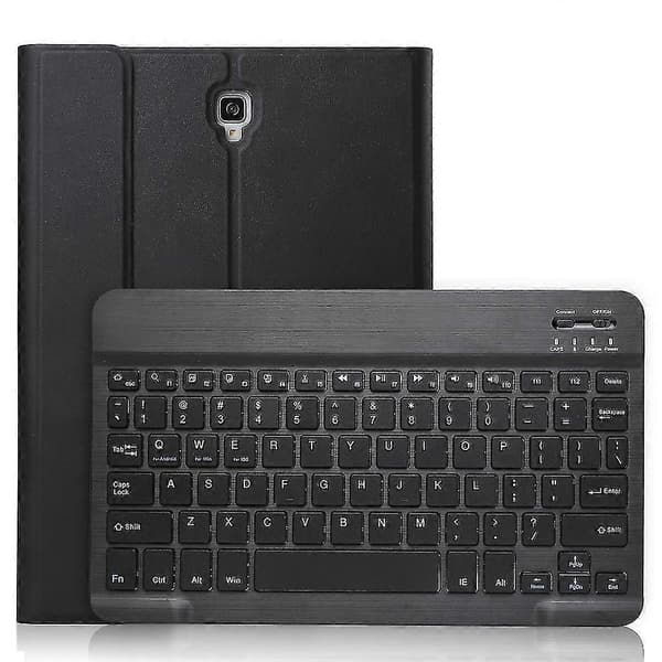 Bluetooth-tangentbordsfodral i läder för Galaxy Tab S4 10.5 T830 / T835 Black