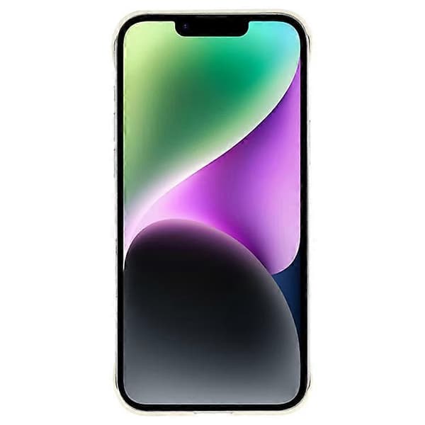 Kompatibel med iPhone 15 Plus etui rammeløst hud-touch hårdt PC telefoncover White