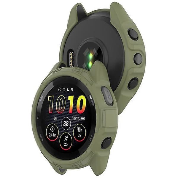 Kompatibel med Garmin Forerunner 265 Mjukt TPU-klockfodral Stötsäker Bumper Ramöverdrag Green