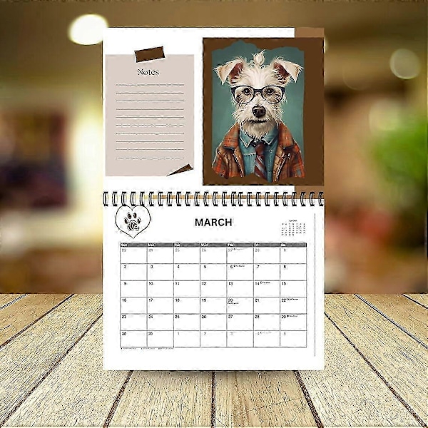 Hundekalender 2025, Sjove Hunde Vægkælder, Søde Hunde Kalender, 12 Måneder Kalender, Fantastisk Julegave til Hundeelsker 1Pcs
