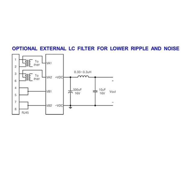 Pm1202 V2.0 20w 12v 2a Pin Isoleret Embedded Poe-modul kompatibel med Ieee802.3 /at Understøtter 100m Black