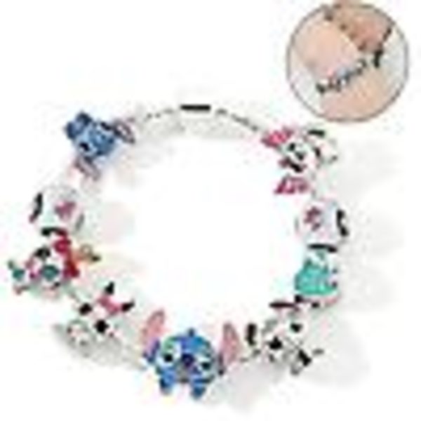 Cartoon Stitch Armbånd Charm Perler Armbånd Børn Piger Smykker Gaver-21CM