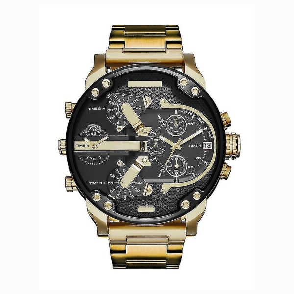 Rustfrit stål ur til mænd med stor urskive Quartz mænd ure Dz Fashionable luksus business ure til mænd læder ure
