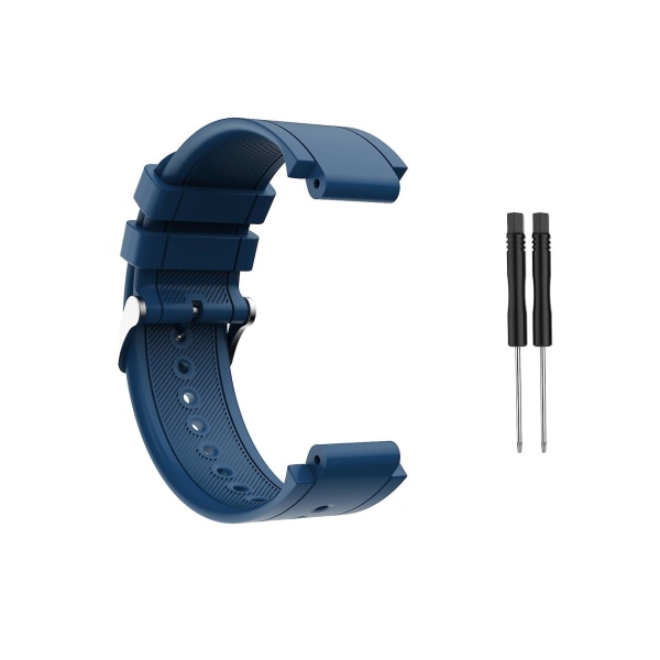 Slidstærkt silikonearmbånd med smart urrem, kompatibel med Garmin Approach S4/s2 Navy Blue