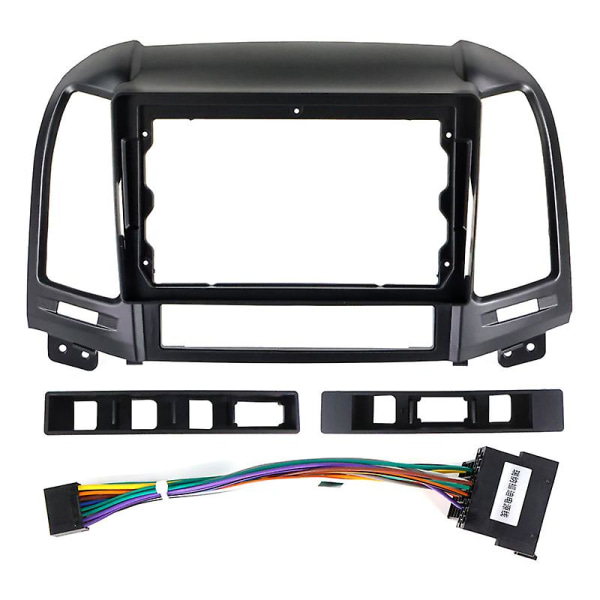 Bilradio Dashboardramme for Hyundai Santa Fe 2006 - 2012 Bil Videopanelramme Strømledning Frame Cable B