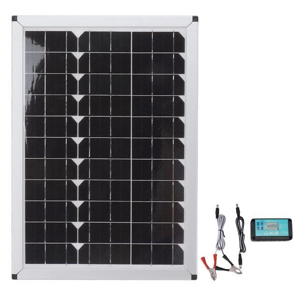 100W 18V Solpanel Batteriladdare Kit Monokristallin Kisel Solpanel med Dubbel USB-kontroller för Bil Husbil Marin Båt