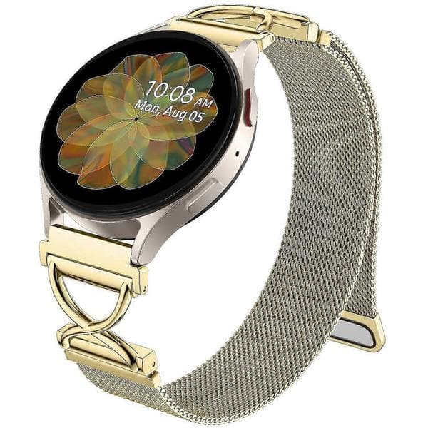 GarminActive 5 Milanese magnetisk ur i rustfrit stål med vivoactive 5 galvaniseret rem Multicolor Gold