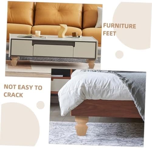 8x4,5cm 4 stk Massive Træ Møbelben Bordben Sofaben Sofaben til Møbler Kommodeben Sofa