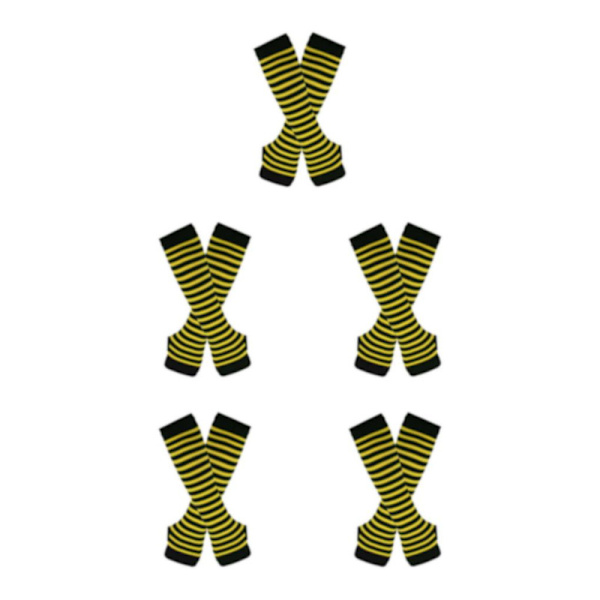 1/2/3/5 Polven yläpuoliset sukat paksuille reisille Helppokäyttöiset ja tekevät keltaisen ja mustan yellow and black 5Set