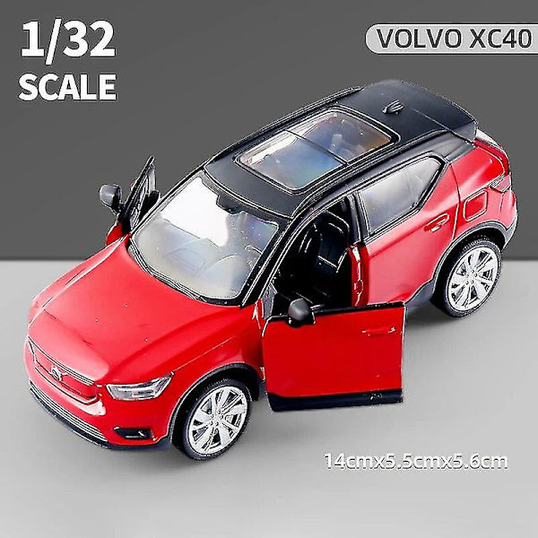 2021 Ny 1:32 legeret Volvo Xc40 Suv Offroad Diecast Model Legetøjsbiler Lydlys Træk tilbage Billegetøj til børn-yuyu Red
