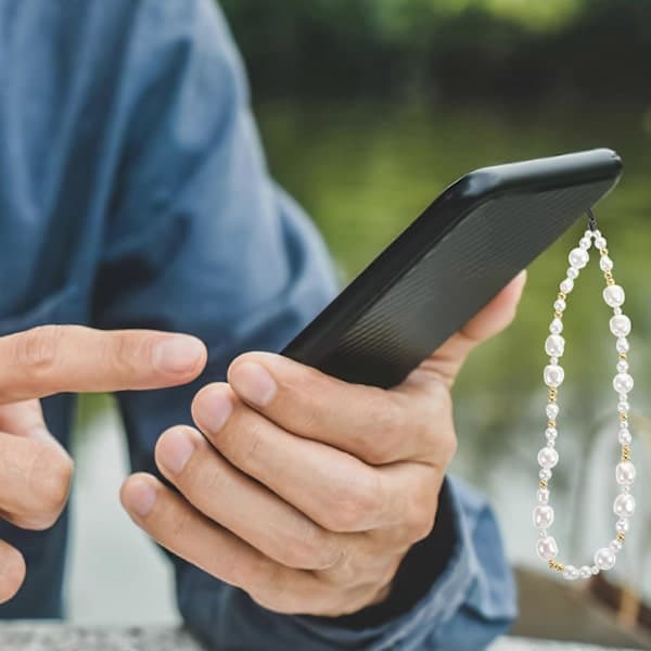 Telefoncharm Perlestav Telefonremme Boheme Telefonkæde Rem Håndledsrem