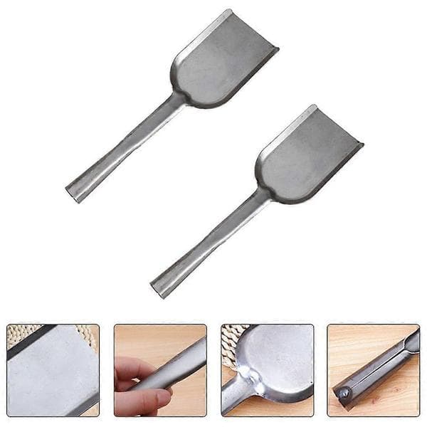 2 stk. langskaftede spader, grytespader, antrasittgrå spader til hjemmet 35X10cm Silver