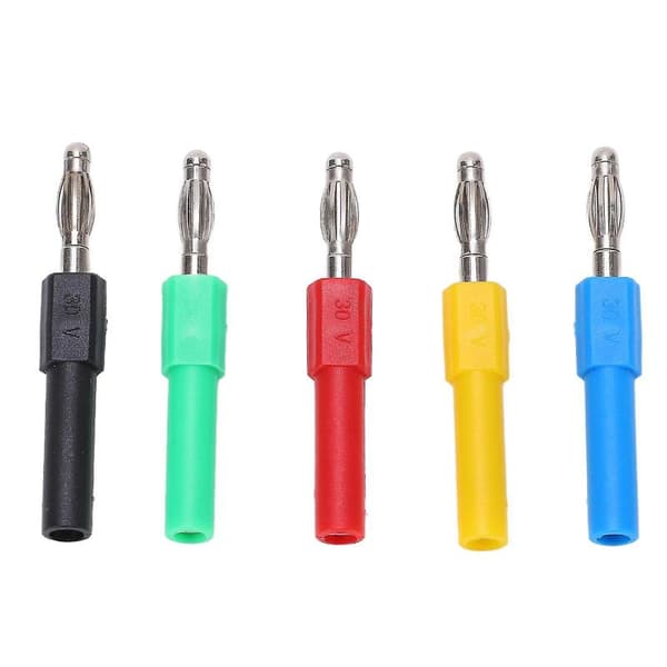 5 stk./sæt J.20012 Bananstikforbindelse 4 mm han til 2 mm hun bananstikadapter til multimeter