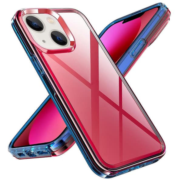 Transparent Armor-telefonfodral för iPhone 14 Plus Red