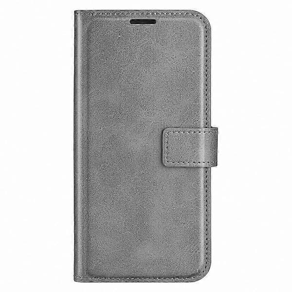 Anti-Scratch Kalv Textur Läder Telefonfodral för 15 Stativfodral Grey