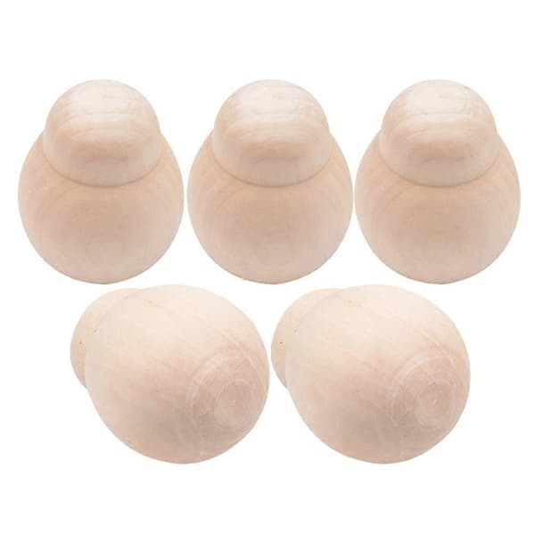 Tre beige pluggdukker for DIY-tegning 5 stk uferdige blanke dukker