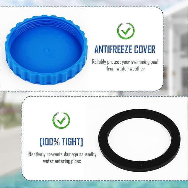 2-pak poolskimmer O-ringprop, fortykket vinterprop til udendørs pools