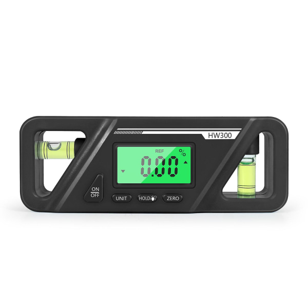 Magnetisk digital vinkelmåler Absolutt og relativ målevinkel og helningskonvertering Inclinometer Allsidig Clinometer LCD-skjerm med bakgrunnsbelysning Black