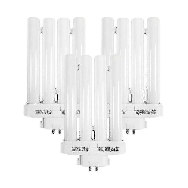 Xtralite 27w Dagslys Erstatningspære For Høykvalitets Leselamper, 4 Pin Gx10q-4 Quad Tube (6500k Pack Of 3