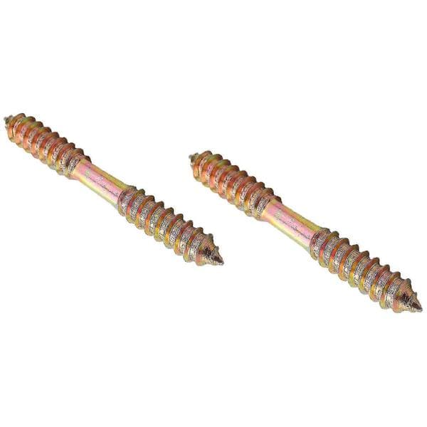 M8 X 70mm Dobbeltsidig Tre-til-tre Møbelfeste Dyvelskrue 5 stk brons