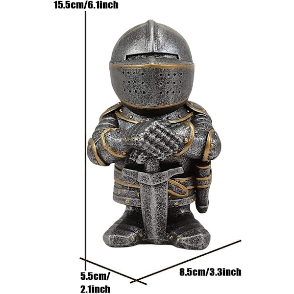Trädgårdstomtar Dekorationer Riddarstaty Figurer Medeltida Tempelriddare Korsfarare Vakt Rustning Utomhus Gård Gräsmatta Konst Dekor Harts Gåvor Knight H