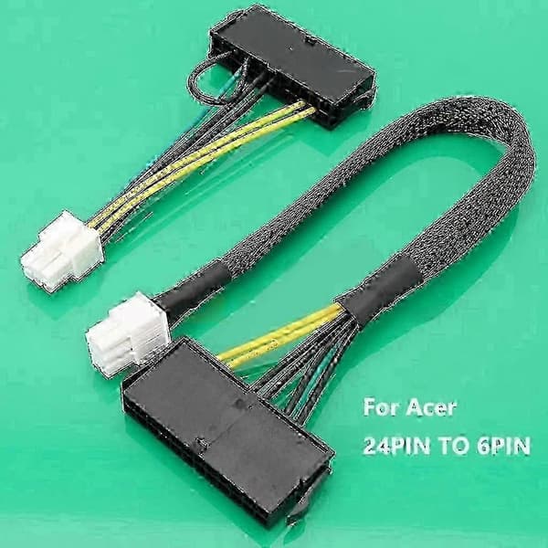 Adapterkabel til Acer bundkort - 6Pin MB 24Pin til 6Pin ATX