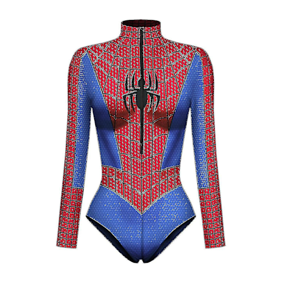 Kvinde Spiderman Skelet Knogleramme Leotard Bodysuit Halloween Fest Fancy Dress Cosplay Kostume style4 M