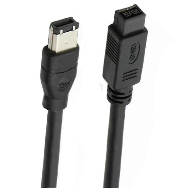 Firewire 800 til 400 IEEE 1394-kabel 6-benet til 9-benet adapterkabel til printere, scannere og harddiskforbindelse 1.8m