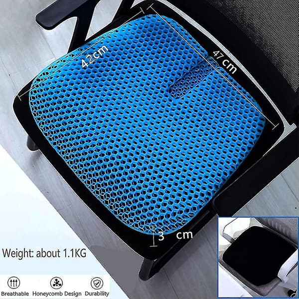 Gel sete pute ortopedisk, pustende sete pute Honeycomb Bionic stol