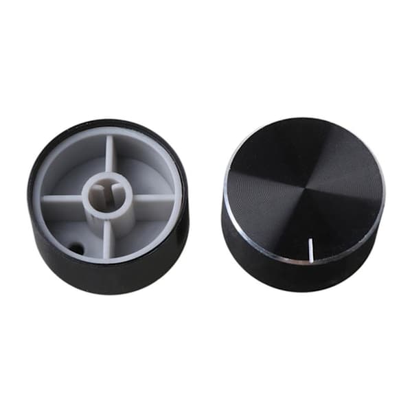 2 stk 25x13mm D-akse roterende potensiometerknapp koder volumkontroll for høyttaler
