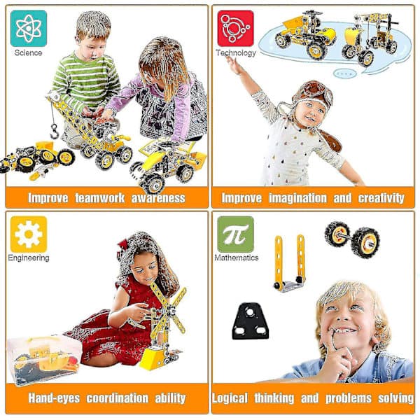2025 STEM Educational Building Toys Building Blocks Kit Creative Engineering Set for Kids 5-10