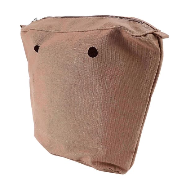 Vanntett solid lerretinnsats Innerfôr Innsats Glidelåslomme for Obag O Bag Håndveske Veske Dyp Khaki Mini Khaki 33*8*28Cm