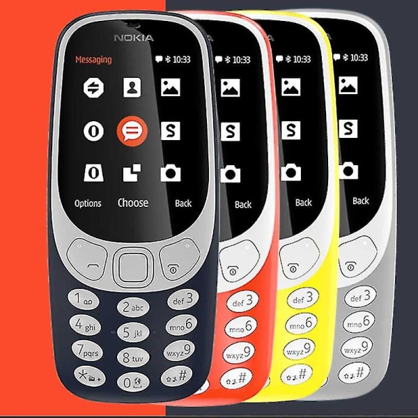 3310 Mobiltelefon, Dual Sim, 2,4 tommer farveskærm