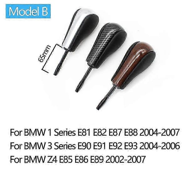 Bil Automatisk Gearskifteknop Håndtag Udskiftning kompatibel med BMW 1 3 5 7 X3 X5 Z3 Z4 E81 E82 E85 E90 E91 E46 Silver Model C