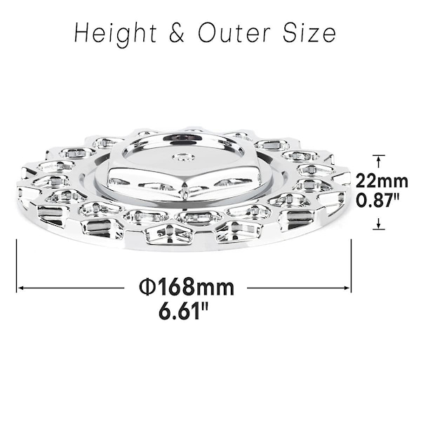 168 mm Bilfælg Centerdæksel Navdæksel 9155L169 til 247L169 09.24.028, 4 stk.