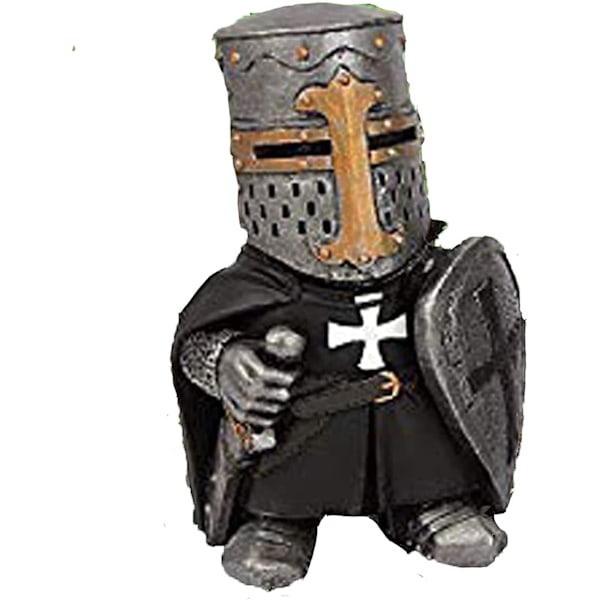 Trädgårdstomtar Dekorationer Riddarstaty Figurer Medeltida Tempelriddare Korsfarare Vakt Rustning Utomhus Gård Gräsmatta Konst Dekor Harts Gåvor Knight D