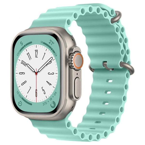 Ocean Rannekello Apple Watch Band Series 8 Ultra 49mm 45mm 41mm Smart Watch 44mm 40m 42mm Mint Green