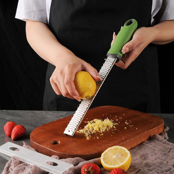 Tyuhen hedelmäraastin Lemon Zester liukumattomalla kahvalla Terävä terä Design Ruoanvalmistus Juustoraastin Keittiön viipalointilaitteet Green