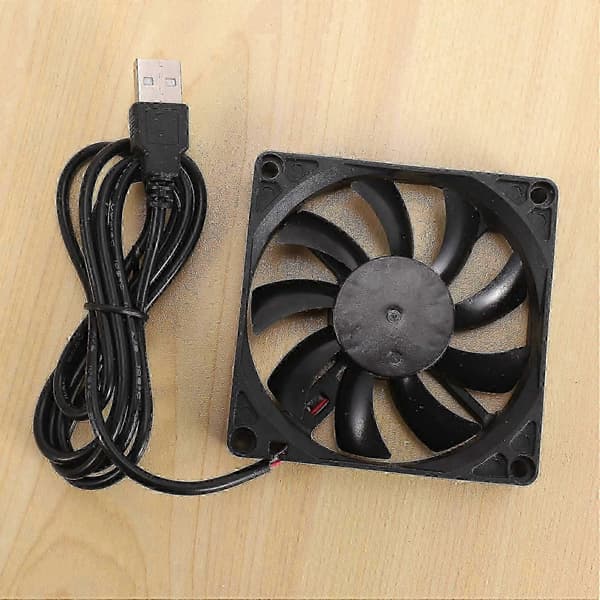 80mm 5V USB-blæser 80mm 8cm 8015 Børsteløs DC-køleblæser PC Computer Router Kabinetblæser Køler 2 stk.