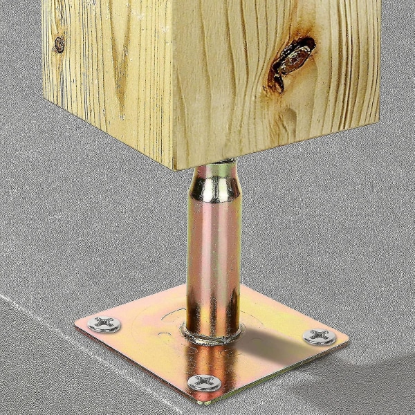 2 stk 100-150 mm galvanisert justerbar forhøyet stolpestøtte, kraftig takstøtte for bygning - gull
