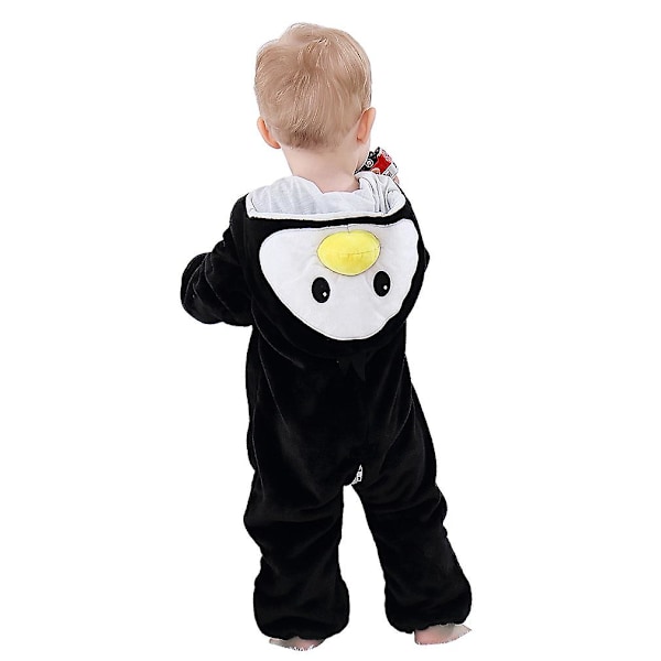 Penguin Djurdress Pyjamas för Barn, Söta Krypkläder för Bebis 120