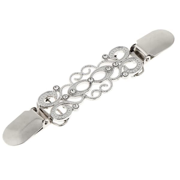 Genser Sjal And Krage Klips Gull Silver 1