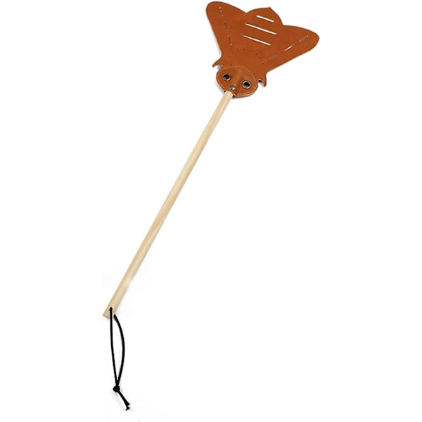 Leather Fly Swatter, Bee-shaped Can Hang Fly Swatter, Fly Swatter Manual Mosquito Swatter Large Long-handled Fly Swatter