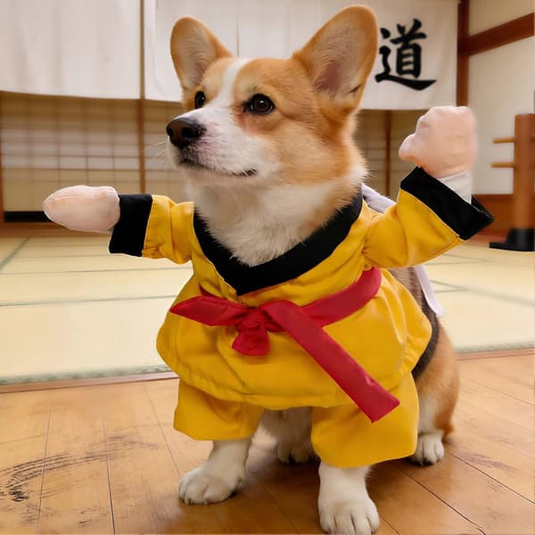 Hund Kung Fu-dragt – Sød og behagelig – til daglig brug M