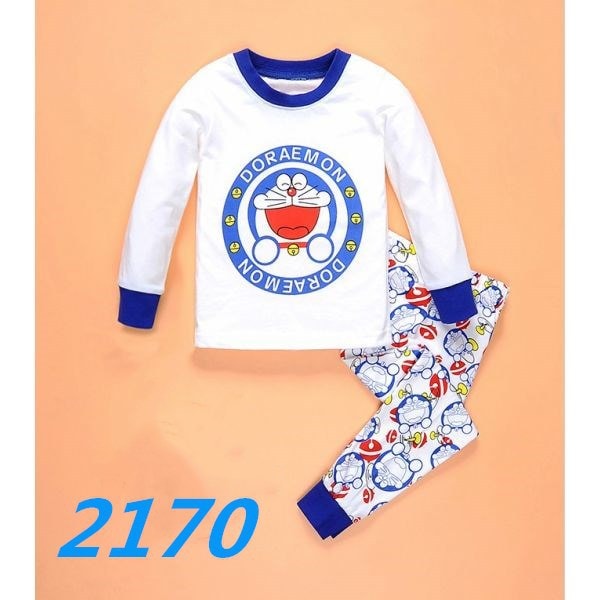 Bomulls pyjamas för pojkar, långärmad, tecknad uppsättning för barn, baby hemmakläder Spiderman Captain America 53 100cm
