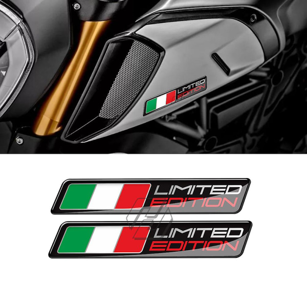 Italiensk flaggklistremerke for motorsykkel, 3d-etikett, begrenset opplag, for etui, for Piaggio Vespa Aprilia Ducati